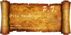Pitz Terézia névjegykártya